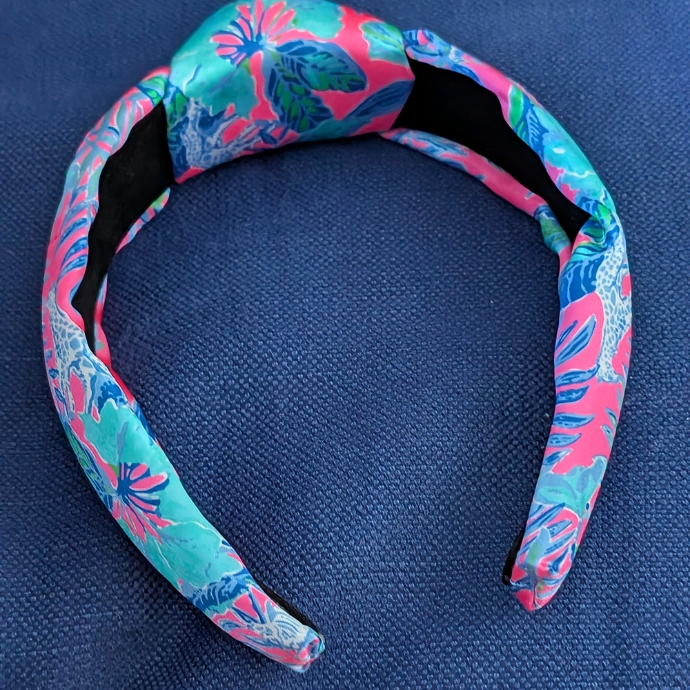 Lilly Pulitzer Pink and Blue Floral Headband